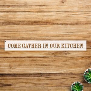 Kitchen Word Stencil for Walls and Decor, Reusable Mylar Template, Inspirational Design for Home and Craft Projects - Size A3 ()