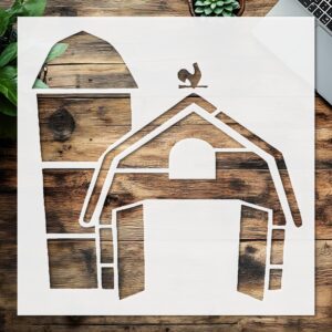 Stencil Farm Sign, Plastic Reusable, Reusable Plastic, L x W, for DIY Crafts and Home Decor