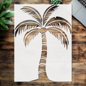 Palm Tree Silhouette Stencil, , Reusable, Ideal for Painting and Crafting