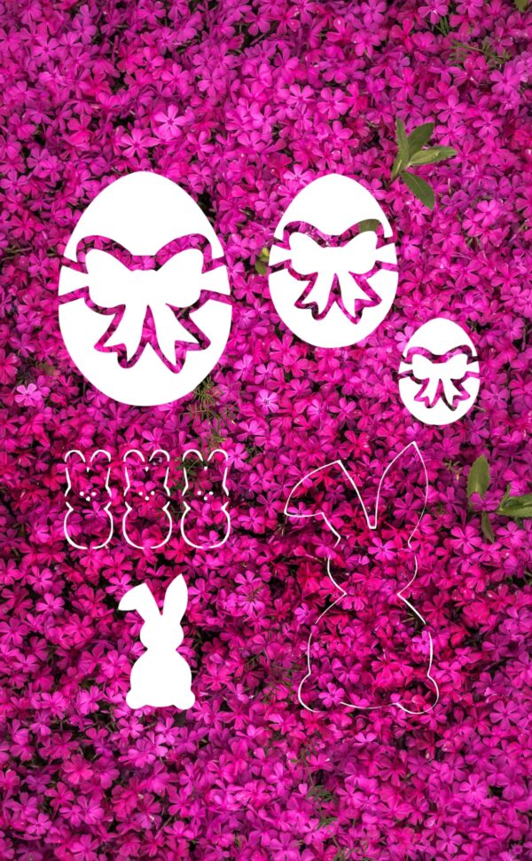 Reusable Easter Egg & Bunny Stencil - Custom Holiday Design for Festive Crafts - Image 2
