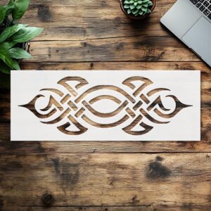 Stencil Celtic line, Plastic Reusable, Reusable Plastic, L x W, for DIY Crafts and Home Decor