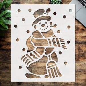 Stencil Snowman, Plastic Reusable, Reusable Plastic, L x W, for DIY Crafts and Home Decor
