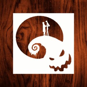Reusable Nightmare Stencil - Jack and Sally Character Design - for Wall Art, Furniture, Fabric, and DIY Decor Projects