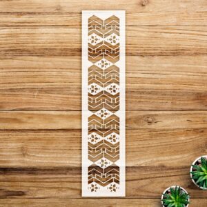 Arabian Mosaic Tree Stencil Pattern for Walls and Crafts, Reusable Mylar Template, Ideal for Home Decor and DIY Projects - Size A4 ()