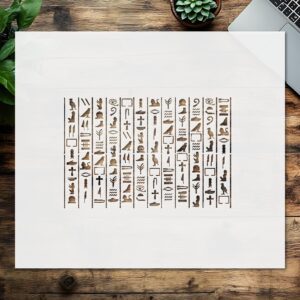 Egyptian Hieroglyphics Reusable Stencil - Transparent Mylar Graffiti Stencil Art Template Wall Stencil DIY