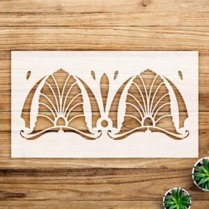 Greek Ornament Border Pattern Stencil for Walls and Crafts, Reusable Mylar Template, Ideal for Home Decor, DIY backsplash, and Floor Projects - Size A4 ()