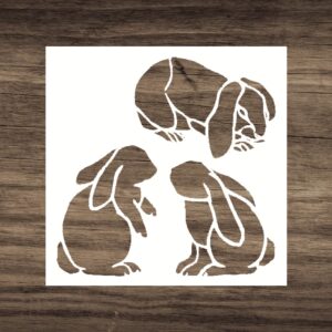 Add Whimsy to Your Creations with Our Farm Rabbit Bunny Stencil - for Charming DIY Art