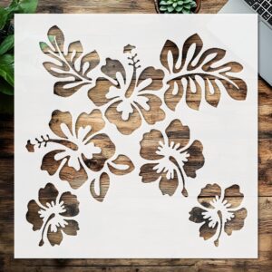 Stencil Beautiful Floral Pattern Flowers, Plastic Reusable, Reusable Plastic, L x W, for DIY Crafts and Home Decor