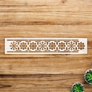 Arabian Mosaic Star Band Stencil Pattern for Walls and Crafts, Reusable Mylar Template, Ideal for Home Decor and DIY Projects - Size A1 ()