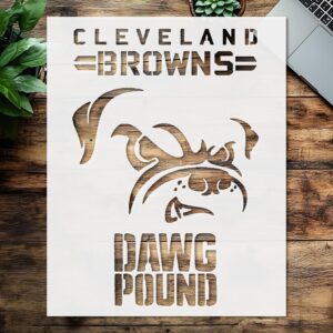 CL Browns Dog Dawg Pound Custom Stencil - for Creative Art Projects Wall DIY Craft Decorative Template Reusable Stencil
