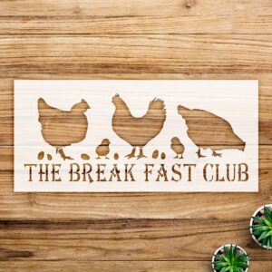 Chicken Stencil Pattern for Wood Signs and Home Decor, Reusable Mylar Template, Ideal for DIY Farmhouse Crafts and Painting Projects - Size A3 ()