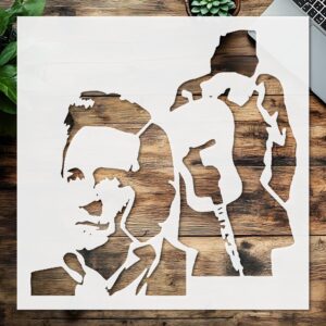 Stencil American Singer and Composer, Plastic Reusable, Reusable Plastic, L x W, for DIY Crafts and Home Decor