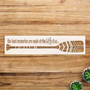 Lake Memories Stencil Pattern for Wood and Outdoor Decor, Reusable Mylar Template for Crafting and DIY Summer Projects - Size A4 ()
