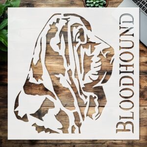 Stencil Bloodhound Dog Sign, Plastic Reusable Color Clear, Reusable Plastic, L x W, for DIY Crafts and Home Decor