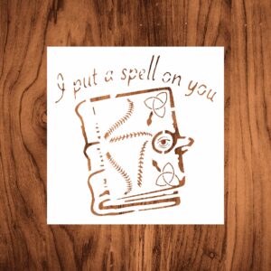 Hocus Pocus Magic Stencil - , Enchanting Design for Witchy Crafts and Mystical DIY Projects