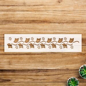 Berry Cluster Vine Pattern Stencil for Walls and Crafts, Reusable Mylar Template, Ideal for Home Decor and DIY Projects - Size A3 ()