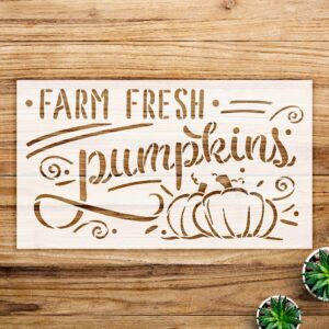 Pumpkins Stencil Pattern for Home Decor and Crafts, Reusable Mylar Template, Ideal for Farmhouse Style, Autumn Projects, and Fall Celebrations - Size A4 ()