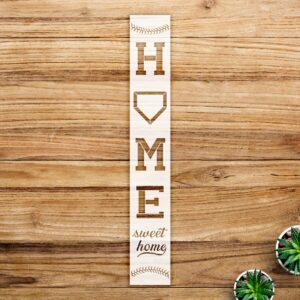 Baseball Home Sweet Home Stencil for Wood and Walls, Reusable Mylar Template, Ideal for DIY Projects and Summer Decor - Size A2 ()