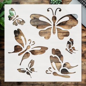 Stencil Butterfly Different Poses, Plastic Reusable, Reusable Plastic, L x W, for DIY Crafts and Home Decor