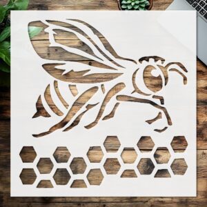 Stencil bee honeycombs, Plastic Reusable, Reusable Plastic, L x W, for DIY Crafts and Home Decor