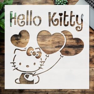 Stencil Hi Cat, Plastic Reusable, Reusable Plastic, L x W, for DIY Crafts and Home Decor