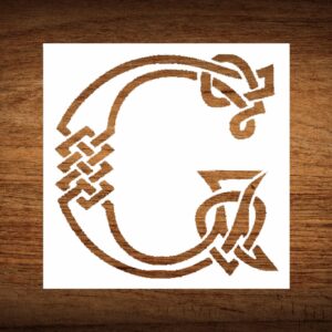 Evoke Celtic Elegance in Your Crafts! Celtic Letter C Stencil - for Intricate and Timeless DIY Projects