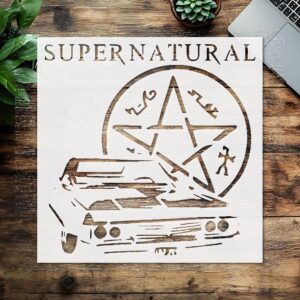 Stencil Star Sign Car Supernatural, Plastic Reusable, Reusable Plastic, L x W, for DIY Crafts and Home Decor