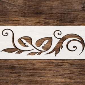 Stencil Leaf Border Design, Plastic Reusable