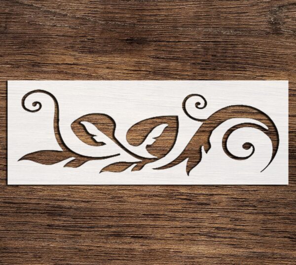 Stencil Leaf Border Design, Plastic Reusable