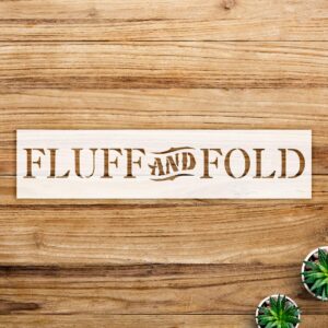 Fluff and fold Stencil Pattern for Laundry Room Decor, Reusable Mylar Template for Walls and Crafts, Ideal for Farmhouse Style Home Projects - Size A4 ()