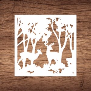 Deer Stencil - Elegant Wildlife Design, for Nature-Inspired Crafts and Artistic Projects