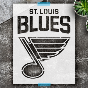St. Louis Blues Stencil – Reusable Template for DIY Wall Art, Furniture, Crafts, and Jazz-Inspired Decoremplate for DIY Painting, Wall Art, Furniture, and Crafts