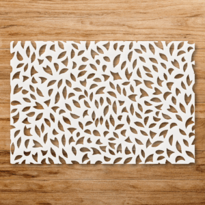 Monochrome Floral Leaf Stencil, Seamless Pattern for Art & Home Decor
