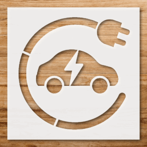 Centurion Electric Vehicle Parking Symbol Stencil, Unique Art Decor, Creative Gift Idea