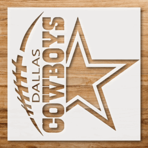 Dallas Cowboys Art Stencil, Unique Decor, NFL Fan Gift, Creative Wall Art Design