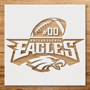 Eagles Football Stencil, Creative Wall Art, Unique Home Decor, Sports Themed Gift