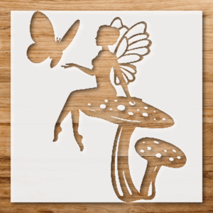 Fairy Stencil, Whimsical Art Decor, Enchanting Wall Design, Unique Gift for Creatives