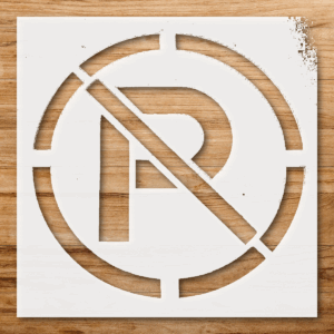 No Parking Symbol Stencil, Creative Home Decor, Unique Art Project, Gift for Artists