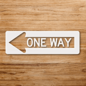 One Way Traffic Sign Stencil, Unique Art Decor, Creative Home Design, Gift Idea