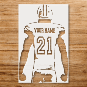 Personalized Football Wall Stencil, Custom Home Decor, Unique Sports Gift Idea